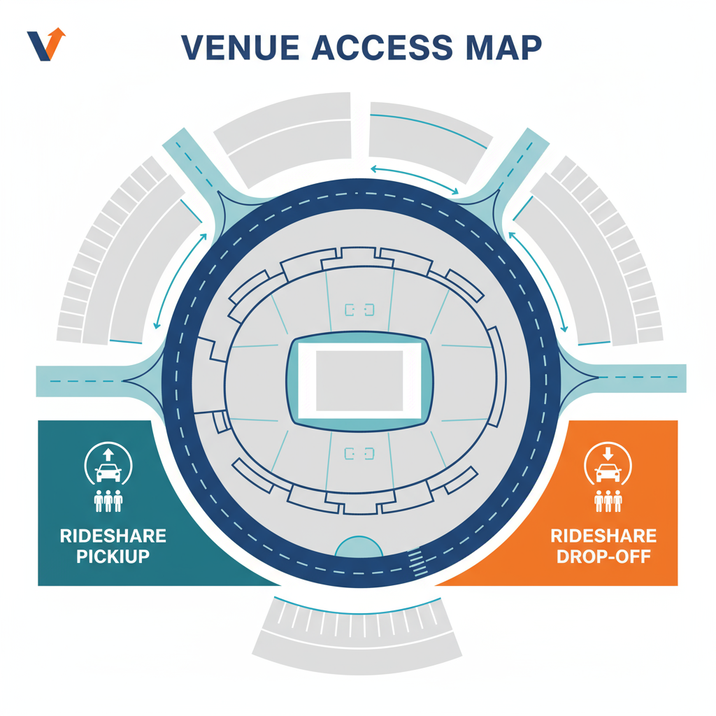 Rideshare Pickups & Drop-offs by Venue (Printable Badges)